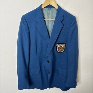 Vintage Labatt Brier Edmonton Curling Championship Blazer Blue Men 44 1987